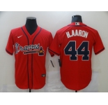 Nike Atlanta Braves #44 Hank Aaron Authentic Red 2020 Alternate Cool Base Baseball Jersey