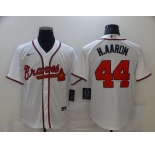 Nike Atlanta Braves #44 Hank Aaron Authentic White 2020 Alternate Cool Base Baseball Jersey