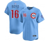 Men's Chicago Cubs #16 Matthew Boyd Blue 2024-25 2nd Alternate Limited Stitched Baseball Jersey