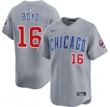 Men's Chicago Cubs #16 Matthew Boyd Grey Limited Stitched Baseball Jersey