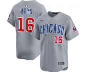 Men's Chicago Cubs #16 Matthew Boyd Grey Limited Stitched Baseball Jersey