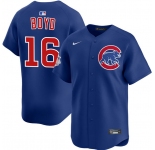 Men's Chicago Cubs #16 Matthew Boyd Royal Limited Stitched Baseball Jersey