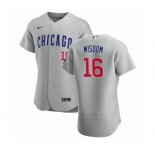 Men's Chicago Cubs #16 Patrick Wisdom Gray Flex Base Stitched Jersey
