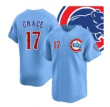Men's Chicago Cubs #17 Mark Grace Blue 2024-25 2nd Alternate Limited Stitched Baseball Jersey