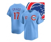 Men's Chicago Cubs #17 Mark Grace Blue 2024-25 2nd Alternate Limited Stitched Baseball Jersey