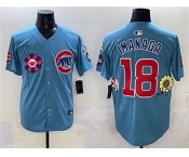 Men's Chicago Cubs #18 Shōta Imanaga Blue 2025 Tokyo Series 2nd Alternate Limited Stitched Baseball Jersey