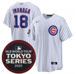 Men's Chicago Cubs #18 Shōta Imanaga White 2025 World Tour Tokyo Series Home Stitched Baseball Jersey