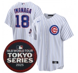 Men's Chicago Cubs #18 Shōta Imanaga White 2025 World Tour Tokyo Series Home Stitched Baseball Jersey