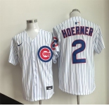 Men's Chicago Cubs #2 Alex Bregman White Cool Base Stitched Baseball Jersey