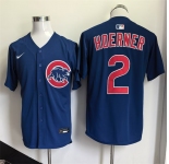 Men's Chicago Cubs #2 Nico Hoerner Blue 2026 Limited Stitched Baseball Jersey