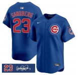 Men's Chicago Cubs #23 Ryne Sandberg Royal 'Ryne Sandberg Tribute' Vapor Limited V3 Stitched Baseball Jersey