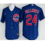Men's Chicago Cubs #24 Cody Bellinger Blue Cool Base Jersey