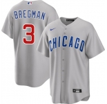 Men's Chicago Cubs #3 Alex Bregman Gray 2026 Cool Base Limited Stitched Baseball Jersey