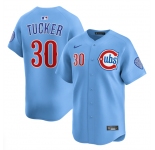 Men's Chicago Cubs #30 Kyle Tucker Blue 2024-25 2nd Alternate Limited Stitched Baseball Jersey