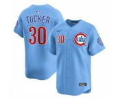Men's Chicago Cubs #30 Kyle Tucker Blue 2024-25 2nd Alternate Limited Stitched Baseball Jersey