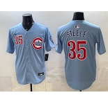Men's Chicago Cubs #35 Justin Steele Blue 2024 25 2nd Alternate Limited Stitched Baseball Jersey