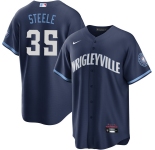 Men's Chicago Cubs #35 Justin Steele Nike Navy City Connect Jersey