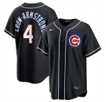 Men's Chicago Cubs #4 Pete Crow-Armstrong 2026 Black Out Stitched Baseball Jersey