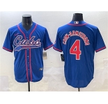Men's Chicago Cubs #4 Pete Crow-Armstrong Royal Cool Base Stitched Baseball Jersey