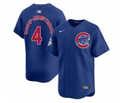 Men's Chicago Cubs #4 Pete Crow-Armstrong Royal Limited Stitched Baseball Jersey