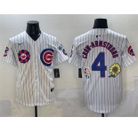 Men's Chicago Cubs #4 Pete Crow-Armstrong White 2025 Tokyo Series Limited Stitched Baseball Jersey