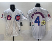 Men's Chicago Cubs #4 Pete Crow-Armstrong White 2025 Tokyo Series Limited Stitched Baseball Jersey