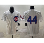 Men's Chicago Cubs #44 Anthony Rizzo White Cool Base Stitched Baseball Jersey