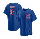 Men's Chicago Cubs #5 Christopher Morel Chicago Blue Cool Base Stitched Baseball Jersey