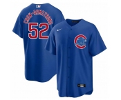Men's Chicago Cubs #52 Pete Crow-Armstrong Blue 2024 Cool Base Stitched Baseball Jersey
