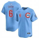 Men's Chicago Cubs #6 Matt Shaw Blue 2024-25 2nd Alternate Limited Stitched Baseball Jersey