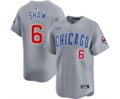 Men's Chicago Cubs #6 Matt Shaw Gray Limited Stitched Baseball Jersey