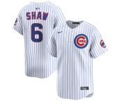 Men's Chicago Cubs #6 Matt Shaw White Home Limited Stitched Baseball Jersey
