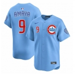 Men's Chicago Cubs #9 Miguel Amaya Blue 2024-25 2nd Alternate Limited Stitched Baseball Jersey
