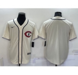 Men's Chicago Cubs Blank Cream Turn Back the Clock Stitched MLB Cooperstown Collection Nike Jersey