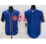 Men's Chicago Cubs Blank Royal 2025 Independence Day Vapor Premier Limited Stitched Baseball Jersey