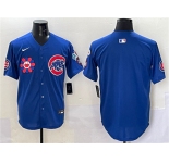 Men's Chicago Cubs Blank Royal 2025 Tokyo Series Limited Stitched Baseball Jersey