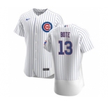 Men's Nike Chicago Cubs #13 David Bote White Home 2020 Authentic Player Baseball Jersey