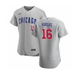 Men's Nike Chicago Cubs #16 Ildemaro Vargas Gray Road 2020 Authentic Team Baseball Jersey
