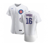 Men's Nike Chicago Cubs #16 Ildemaro Vargas White Home 2020 Authentic Player Baseball Jersey