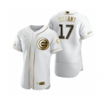 Men's Nike Chicago Cubs #17 Kris Bryant White 2020 Authentic Golden Edition Baseball Jersey