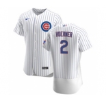 Men's Nike Chicago Cubs #2 Nico Hoerner White Home 2020 Authentic Player Baseball Jersey