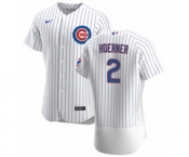 Men's Nike Chicago Cubs #2 Nico Hoerner White Home 2020 Authentic Player Baseball Jersey