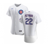 Men's Nike Chicago Cubs #22 Jason Heyward White Home 2020 Authentic Player Baseball Jersey