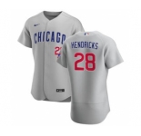 Men's Nike Chicago Cubs #28 Kyle Hendricks Gray Road 2020 Authentic Team Baseball Jersey