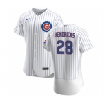 Men's Nike Chicago Cubs #28 Kyle Hendricks White Home 2020 Authentic Player Baseball Jersey