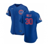 Men's Nike Chicago Cubs #30 Alec Mills Royal Alternate 2020 Authentic Player Baseball Jersey