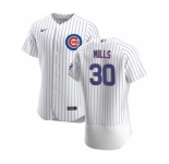 Men's Nike Chicago Cubs #30 Alec Mills White Home 2020 Authentic Player Baseball Jersey