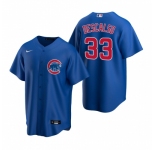 Men's Nike Chicago Cubs #33 Daniel Descalso Royal Alternate Stitched Baseball Jersey