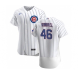 Men's Nike Chicago Cubs #46 Craig Kimbrel White Home 2020 Authentic Player Baseball Jersey