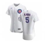 Men's Nike Chicago Cubs #5 Albert Almora Jr. White Home 2020 Authentic Player Baseball Jersey